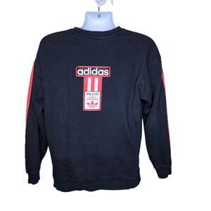Adidas Original Adibreak Sweatshirt Pullover Stripes Womens Size S Black